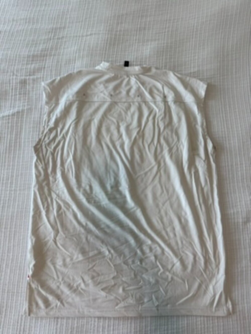 ASRV Silver-Lite 2.0 Oversized Cutoff Tank White Men's Size M DSG-0663